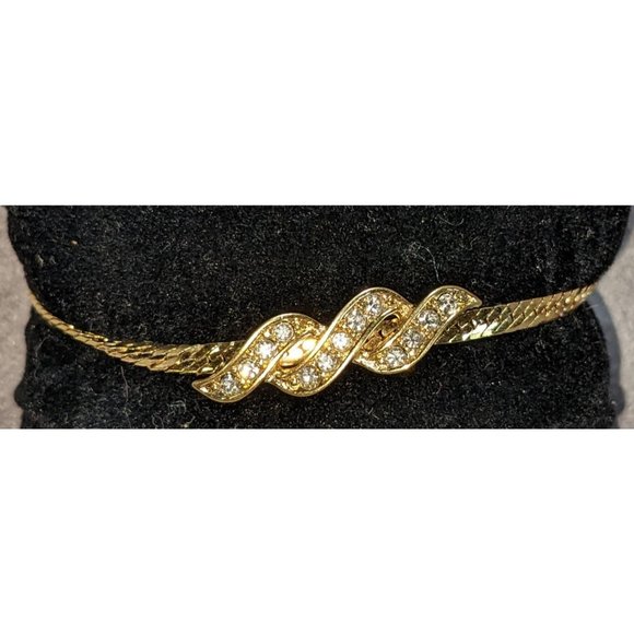 Avon Gold Rhinestone Bracelet - Picture 2 of 3